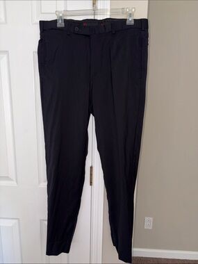 Isaia Black Aquaspider Dress Pants